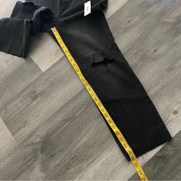 VIGOSS Jeans Stevie Crop Straight Black Distressed 27 Waist NEW - Picture 11 of 12